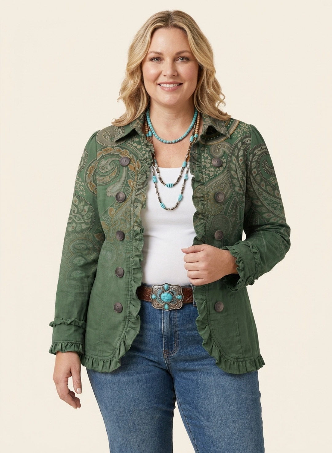 The Adriana — Ruffle Sleeve Jacket