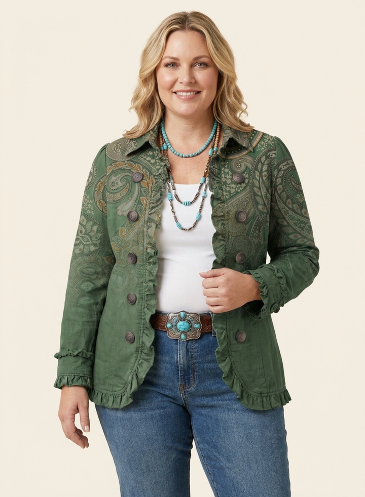 The Adriana — Ruffle Sleeve Jacket
