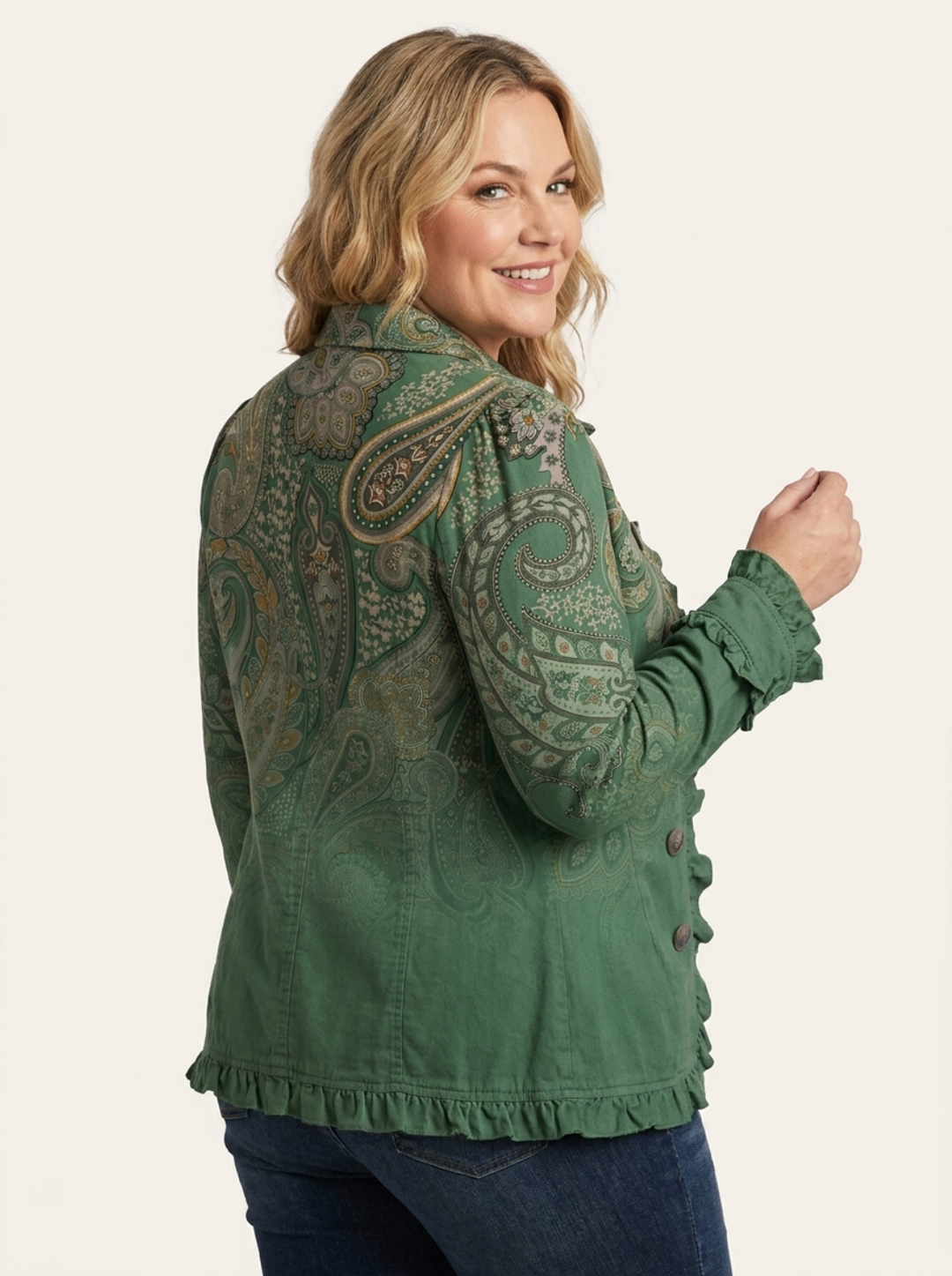 The Adriana — Ruffle Sleeve Jacket