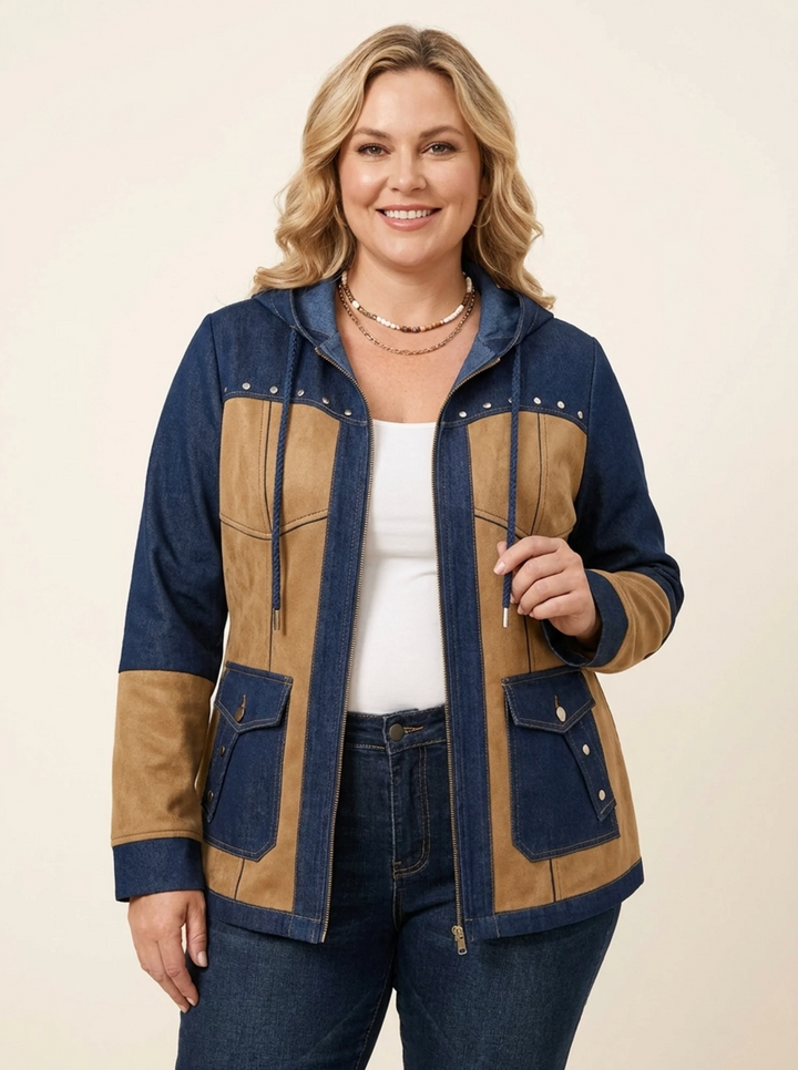 The Sienna — Color Block Hoodie Jacket
